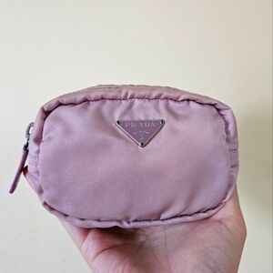 Prada Mini Nylon Pouch Purple/Lavender